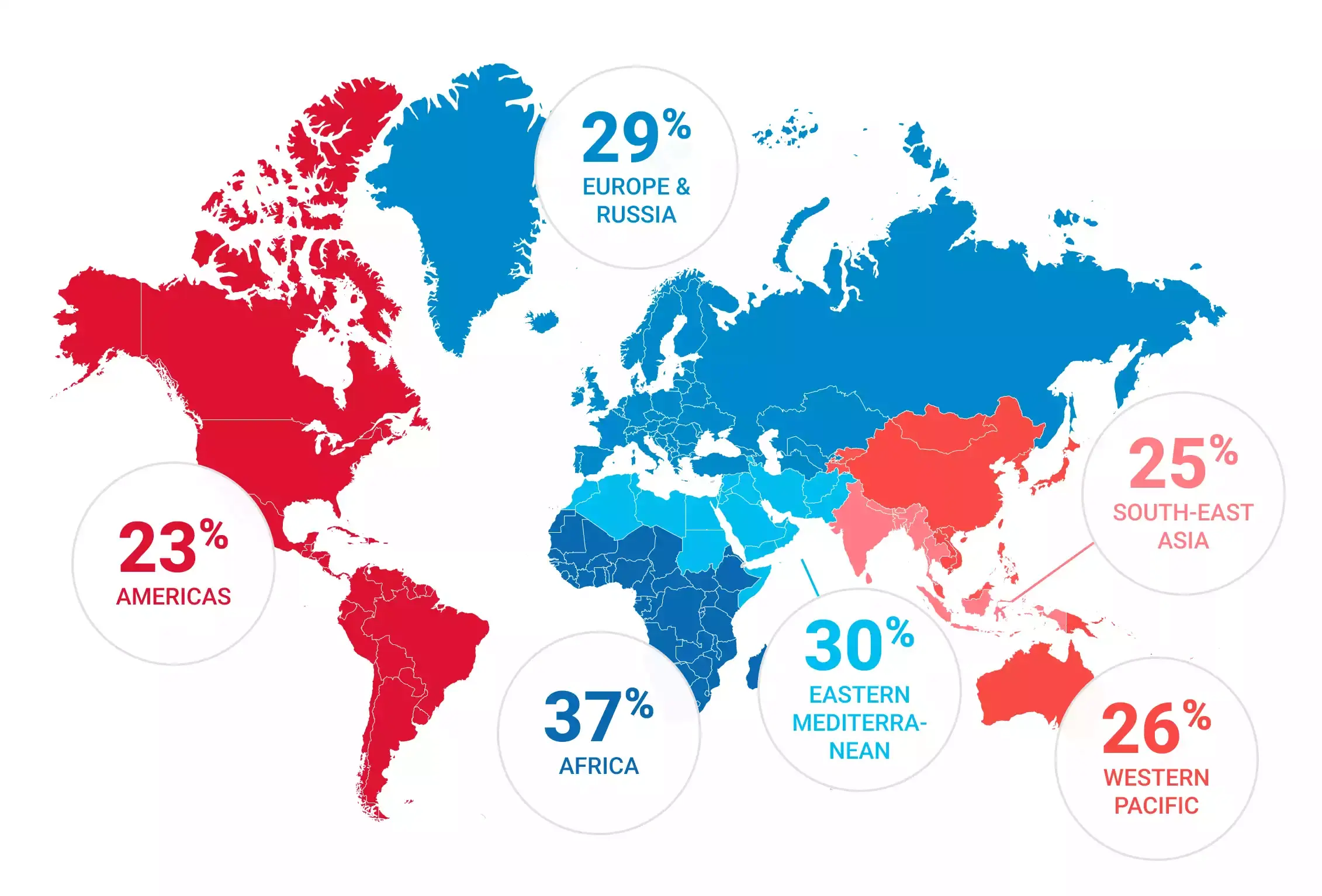 image showing worldwide hypertension problem on map