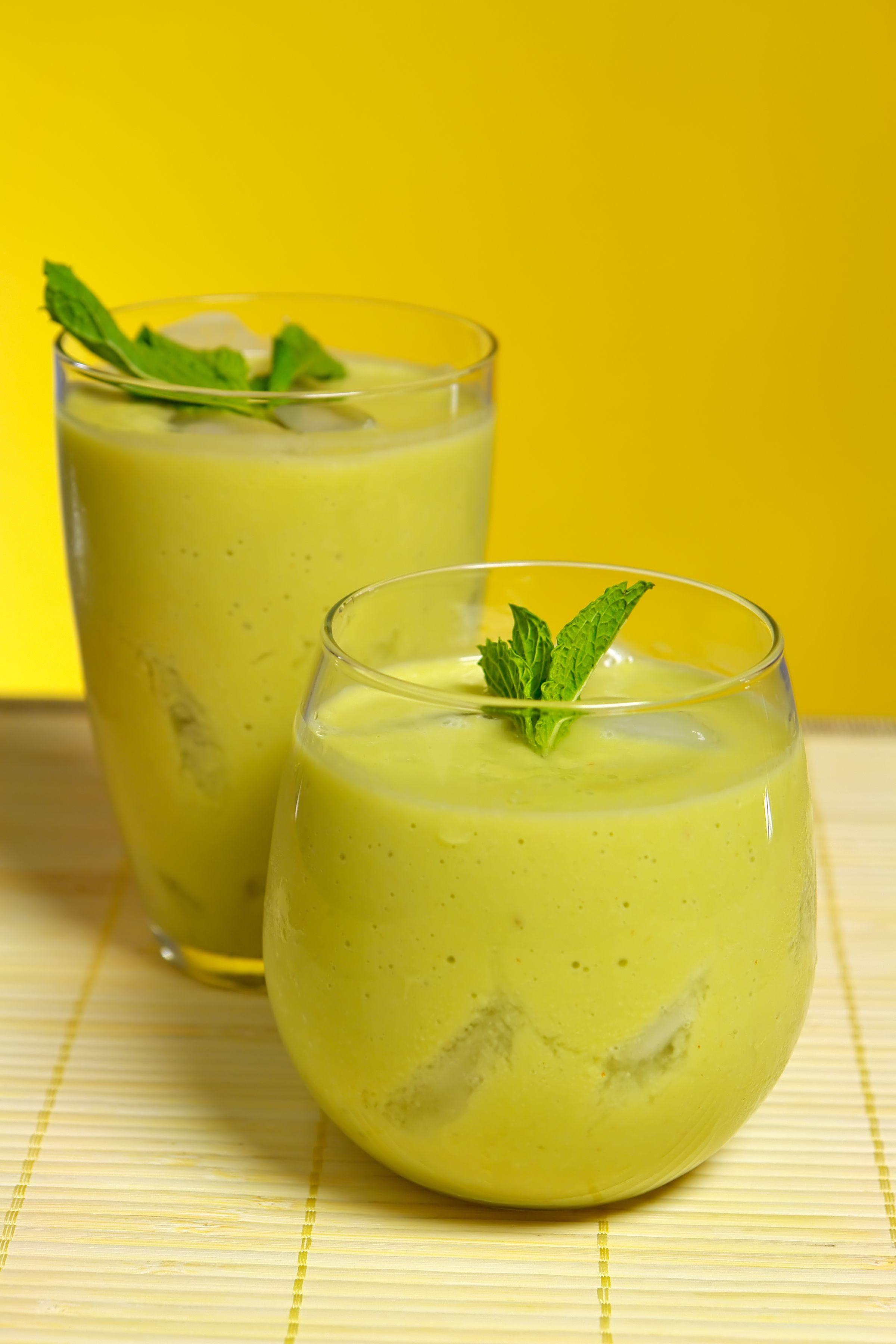 Lassi with lime, ginger and agave syrupimage